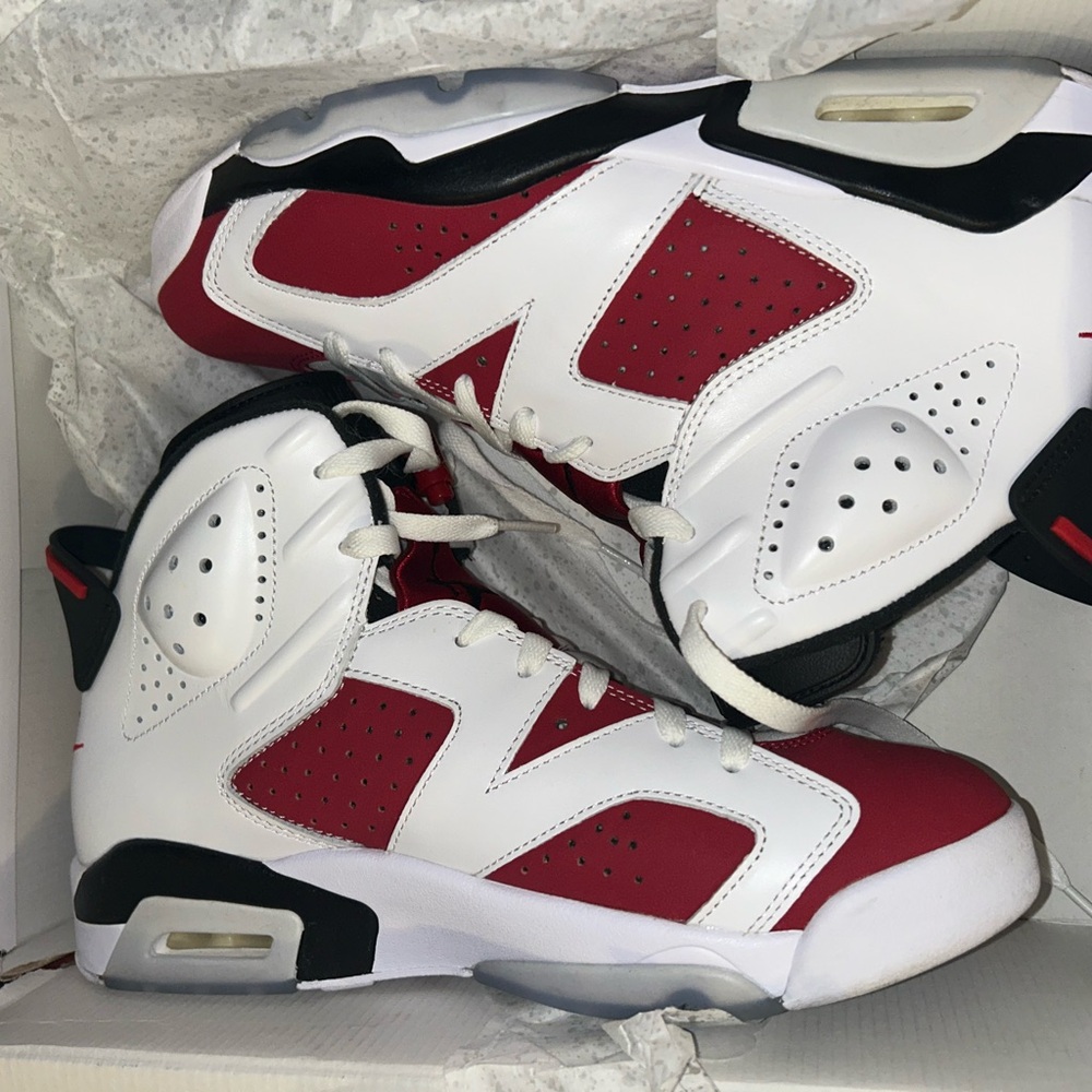 Jordan Red and White Sneakers